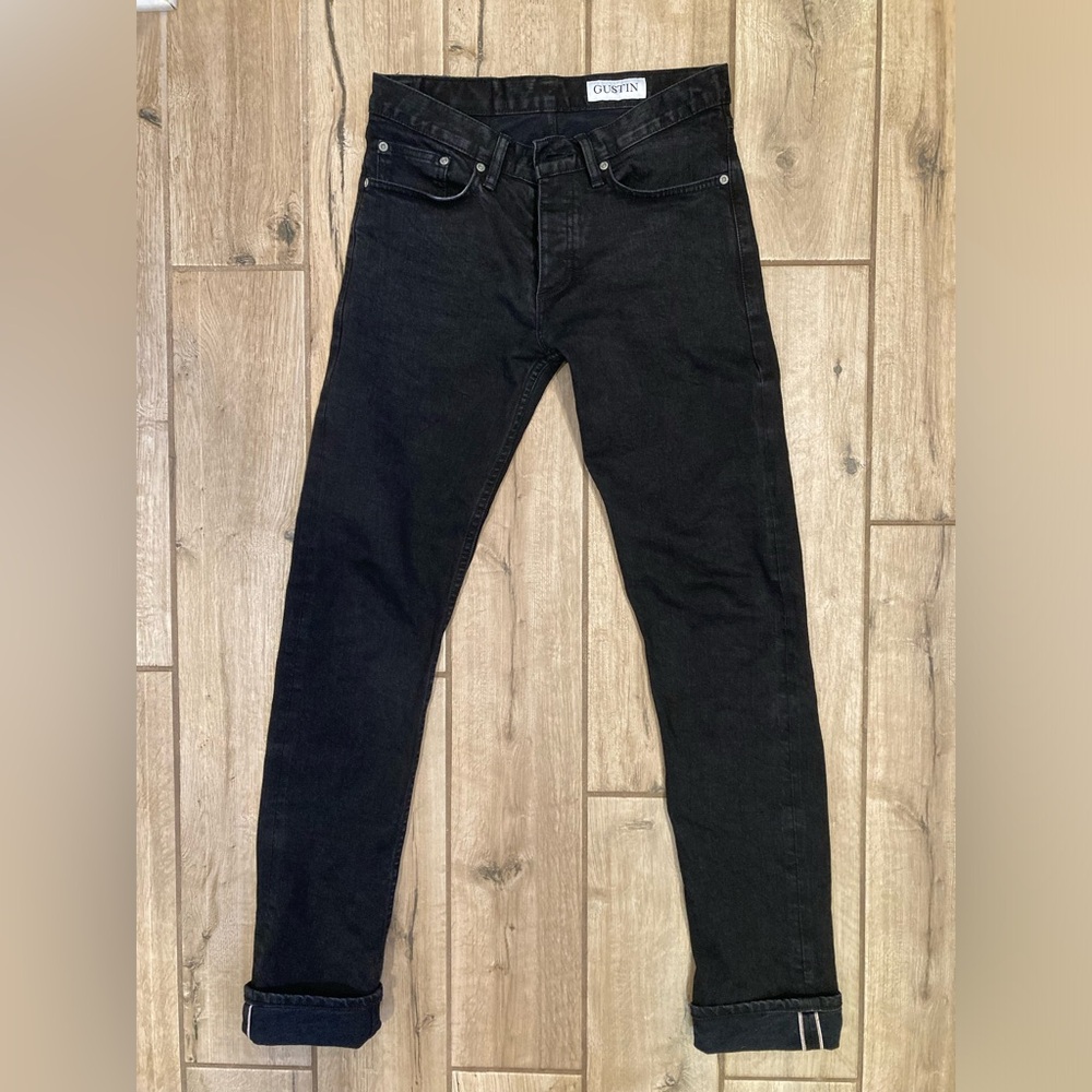 Gustin #286 BlackxBlack Stretch Selvage, 31x34 Slim, MiUSA